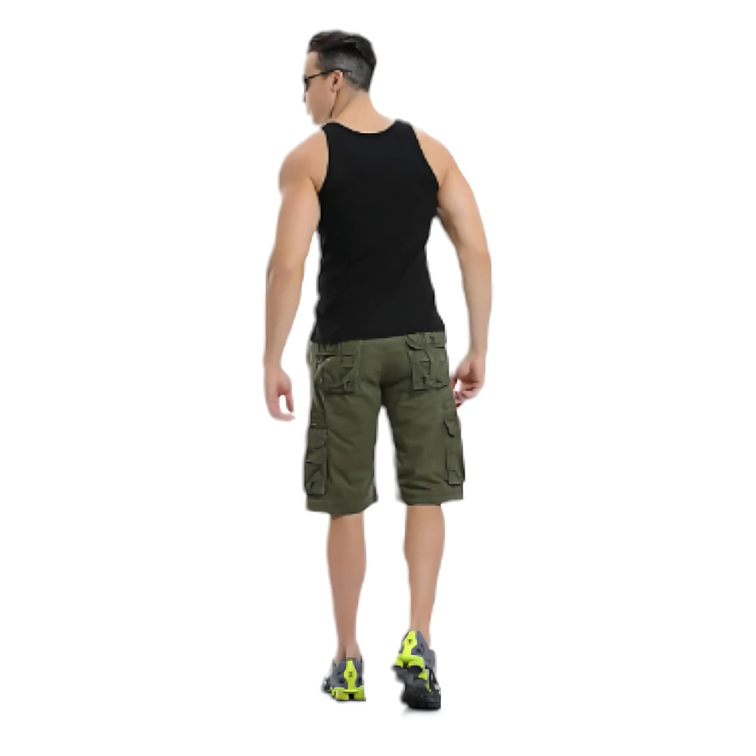 Mens khaki cargo shorts