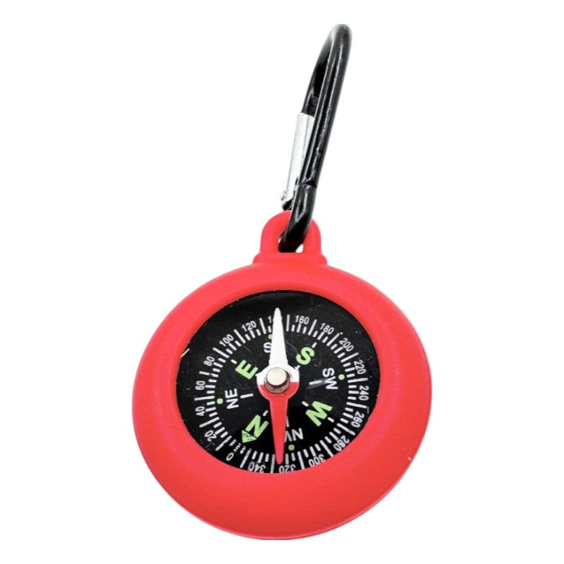Silicone clip-on mini compass