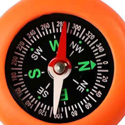 Silicone clip-on mini compass