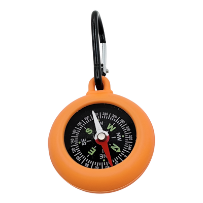 Silicone clip-on mini compass