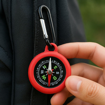 Silicone clip-on mini compass