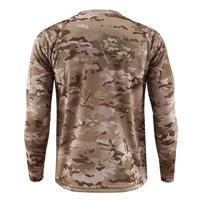 US style long sleeve tactical military army t-shirt woodland camo
