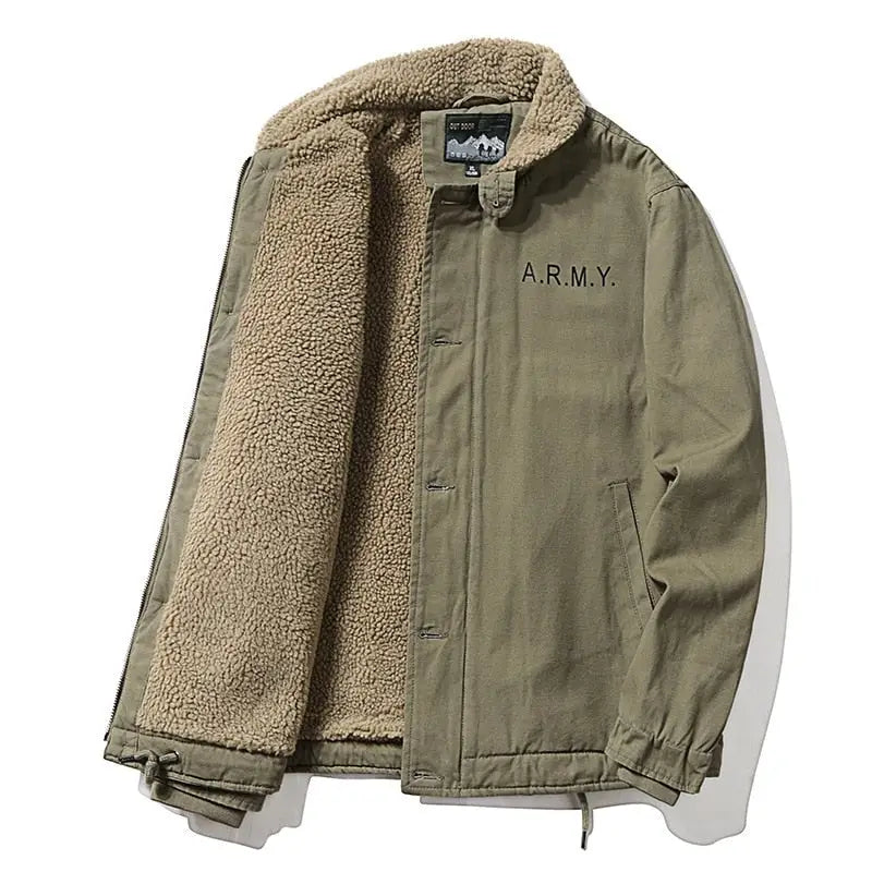 Army sherpa jacket