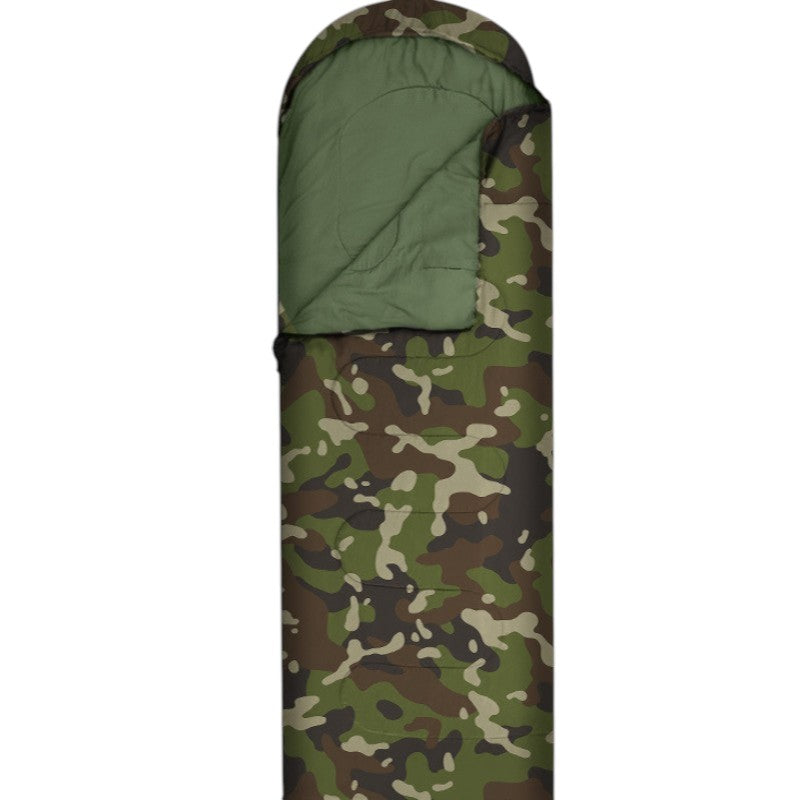Warm camo sleeping bag