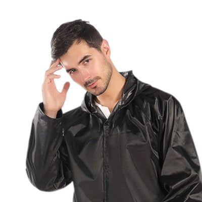 Waterproof poncho black