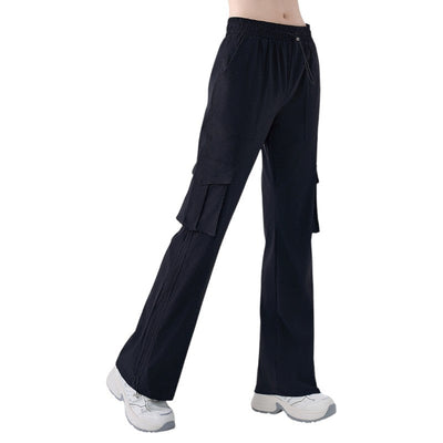 Womens flared cargo trousers