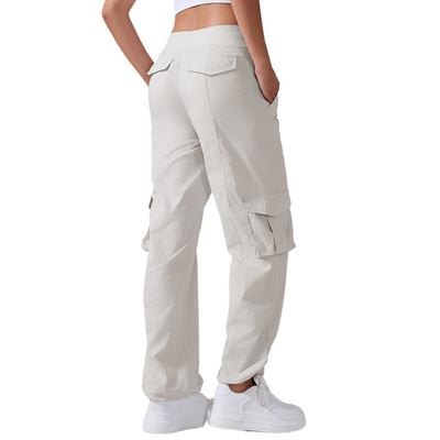 Womens wide leg cargo trousers
